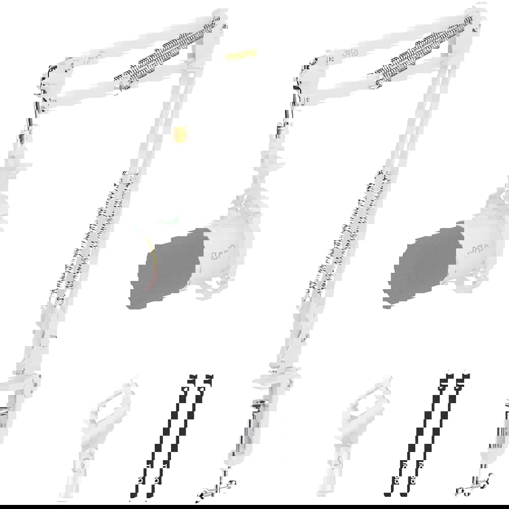 MAONO 붐 암 마이크 스탠드: 팟캐스트 게임 스트리밍 녹화를 위한 조절 가능한 금속 서스펜션 암(데스크 클램프 및 3\\/8"~5\\/8" 나사 어댑터 최대 하중 1KG BA2 52,500원