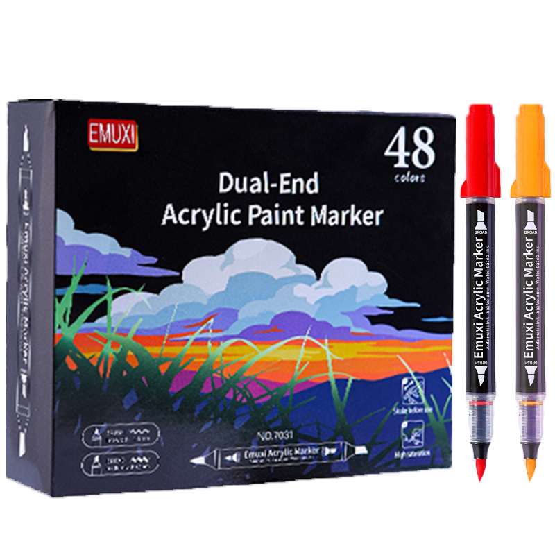 직출식 더블헤드 직출식 브러쉬 아크릴 마카펜 세트, 1세트, 48색 43,200원