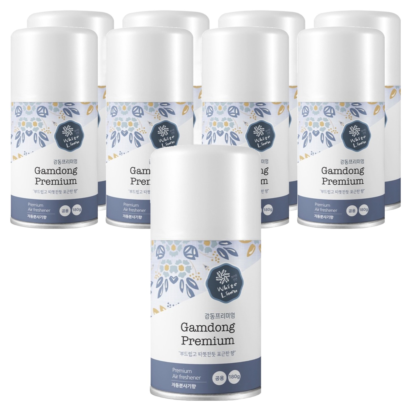 감동 프리미엄 자동분사기 향캔, 180g, 9개, 화이트린넨 29,700원