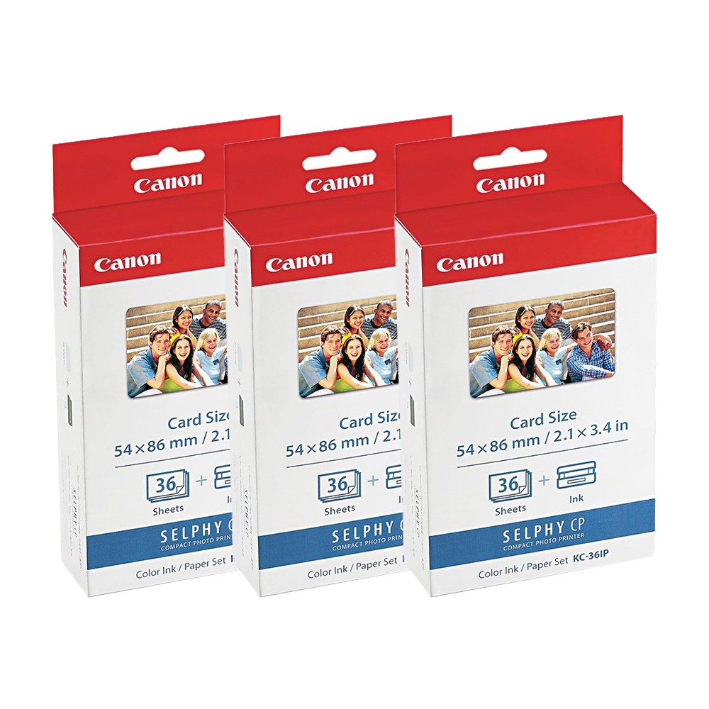 캐논 KC-36IP 셀피 포토 인화지 프린터 크레딧카드사이즈 잉크 용지세트 3개 55,900원
