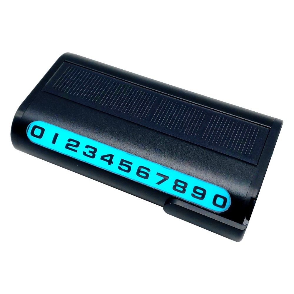 태양광 충전 LED 자동차 주차번호판 기념품 판촉물, 1개, 블랙 12,900원