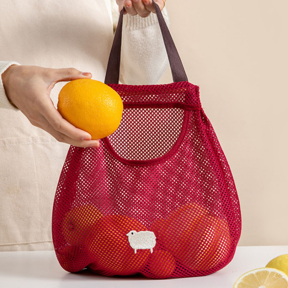 감성 메쉬 과일망 야채망 장바구니 양파망 감자망 그물망 보관망, 레드, 2개 6,900원