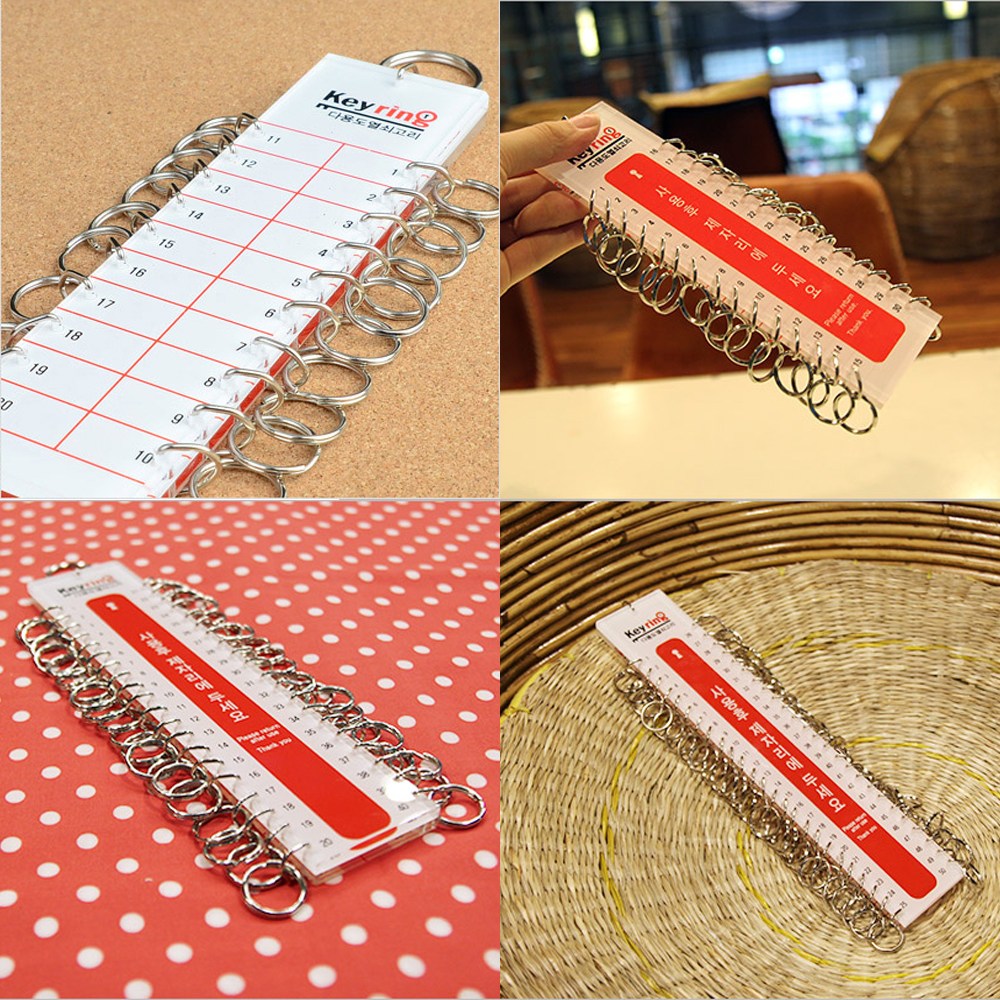 골든트리 대용량 열쇠고리 키홀더 키링 회사 관리실, 혼합(흰/빨) 50고리(50칸), 1개 18,200원