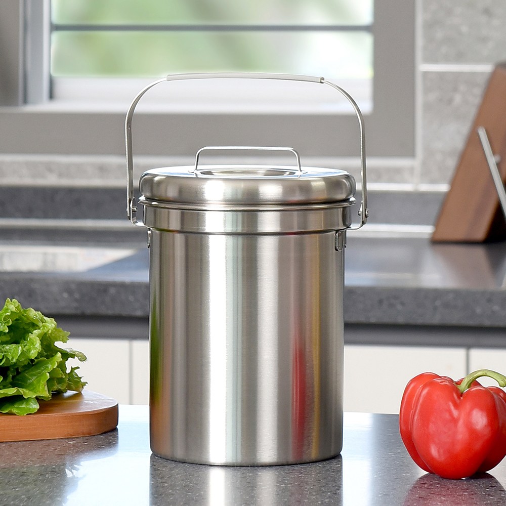 모든집 포스코 304J1 올스텐 음식물쓰레기통 냄새차단 3L 38,900원