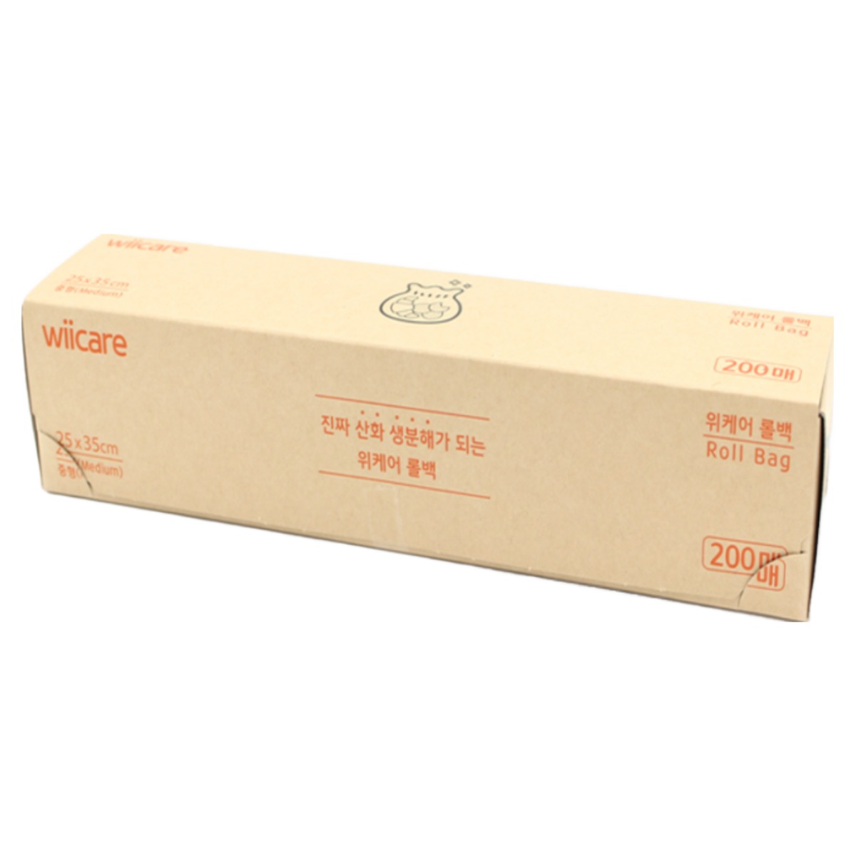 위케어 산화생분해 크린 위생 롤백(중) 썩는비닐 제로웨이스트 비닐봉투 200매 6,620원