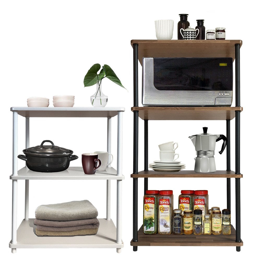 인라이프 DIY 조립식 다용도 선반 렌지다이, 2단 오크화이트 18,500원