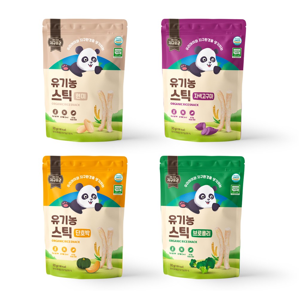 지구로운 유기농아기과자 스틱 4종세트 8,950원