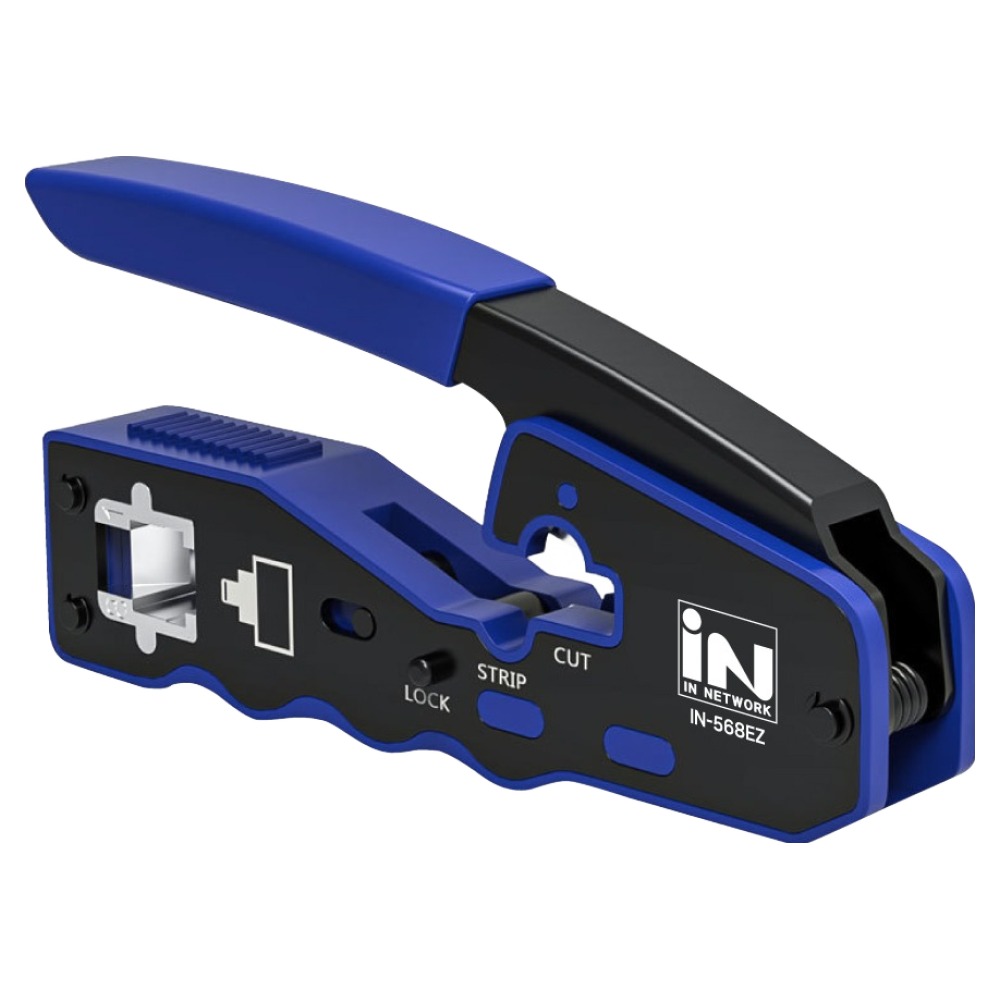 인네트워크 CAT 5E6 규격 커넥터 지원 관통형 EZ 플러그 압착 랜툴 IN-568EZ, 블루, 1개, 135mm 14,950원