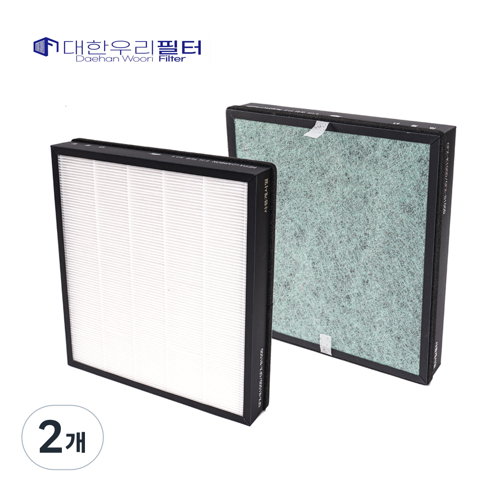 대한우리필터 삼성 공기청정기 블루스카이 3100필터호환 CFX-K100D H13 프리미엄, 2개, 프리+헤파+탈취 32,800원