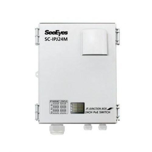 24포트 POE 광 네트워크 SFP 스위치 정션박스형 허브 씨아이즈 SC-IPJ24M, 1개 1,000,000원