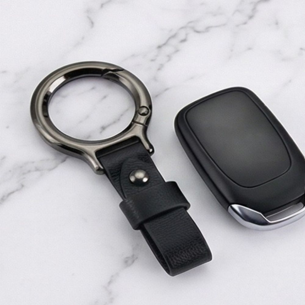 모노생활 고급 가죽 차량 고리형 키링 홀더 8,000원