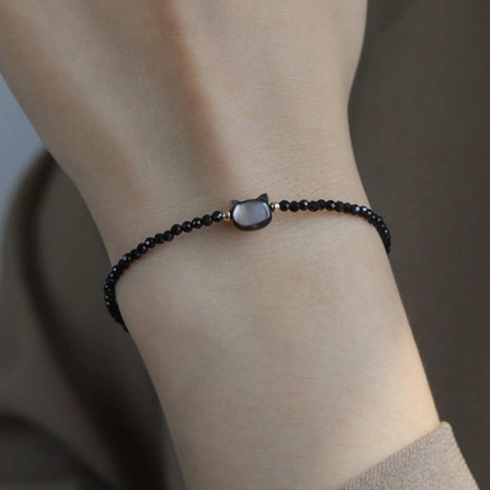 (국내당일발송) 키티 크리스탈 팔찌 비즈팔찌 생일 이벤트 기념일 선물 패션팔찌 고양이 팔찌 18,600원