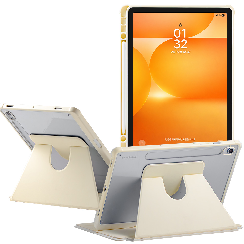 누아트 갤럭시탭 펜슬 수납 가로 세로 거치대 360도 스마트 턴 커버 케이스 14,900원