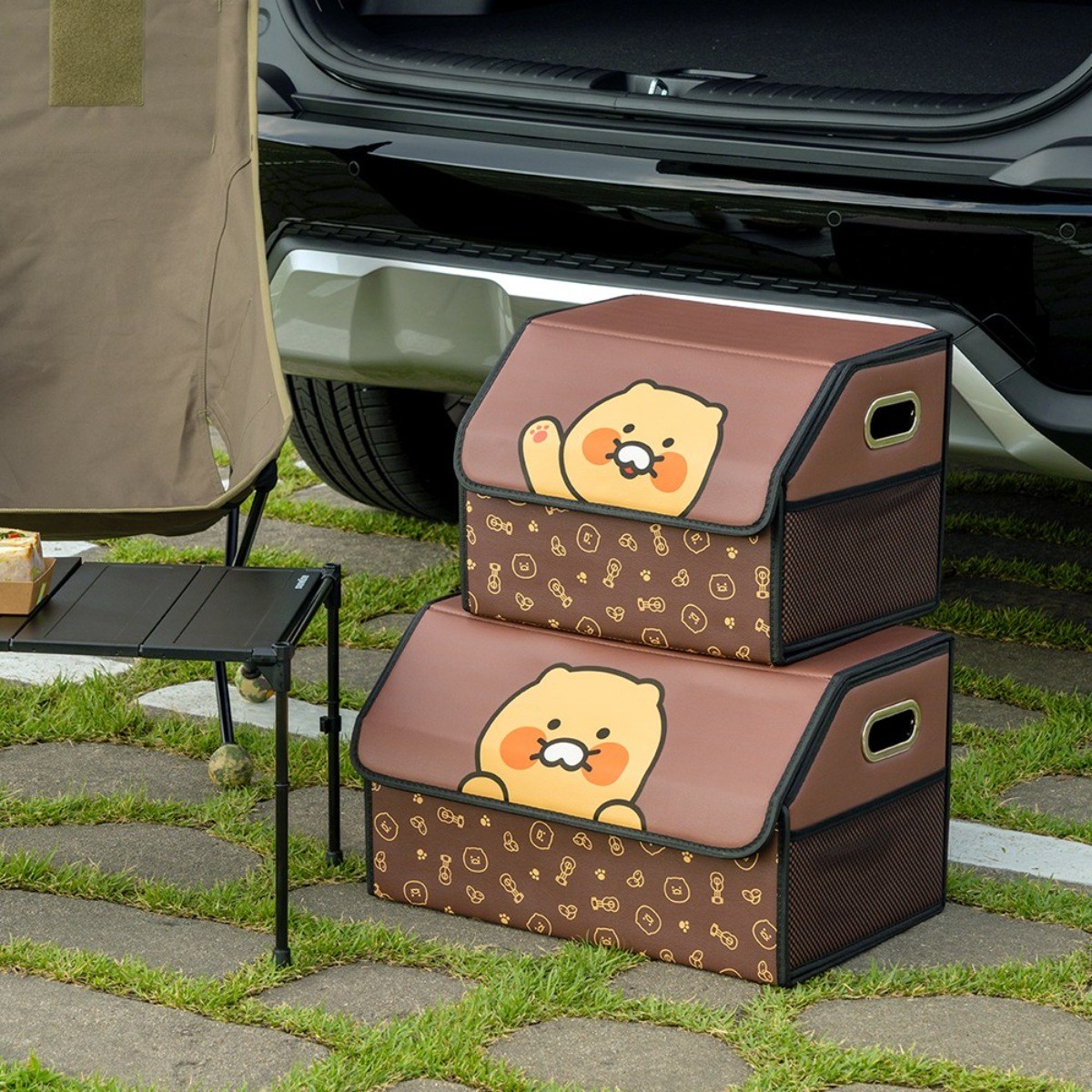 (소형+대형 SET) 카카오프렌즈 춘식이 클리어 차량용 트렁크 보관함 트렁크 정리함 대용량 접이식 보관함 52,400원