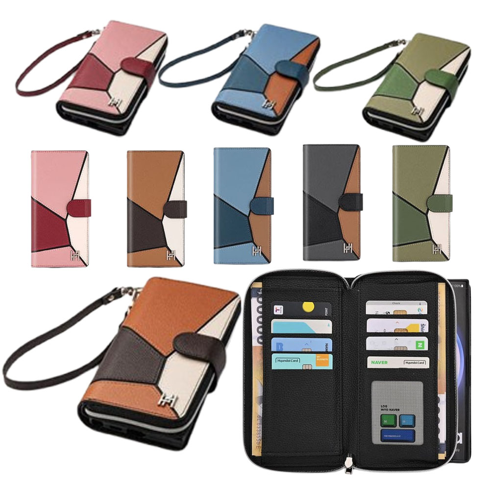 갤럭시 와이드8 M16 5G SM-M166S  -프리콤앤록- -천연소가죽- -손목 스트랩- -지퍼형- -카드지폐 수납 지갑형- 휴대폰 케이스 26,000원
