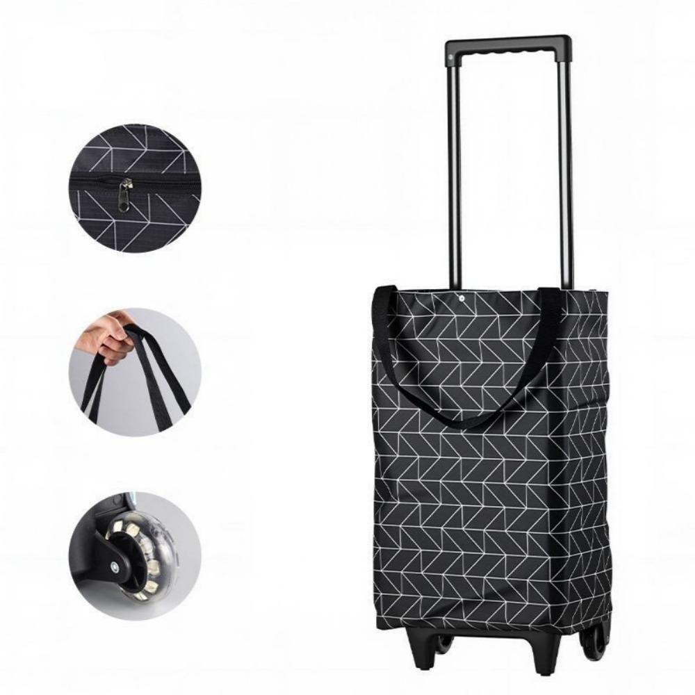 [피지엘] 시장 카트 장바구니캐리어 쇼핑 카트 접이식카트 핸드 보급형, 2개, 빗살무늬 다크 블랙 25,500원