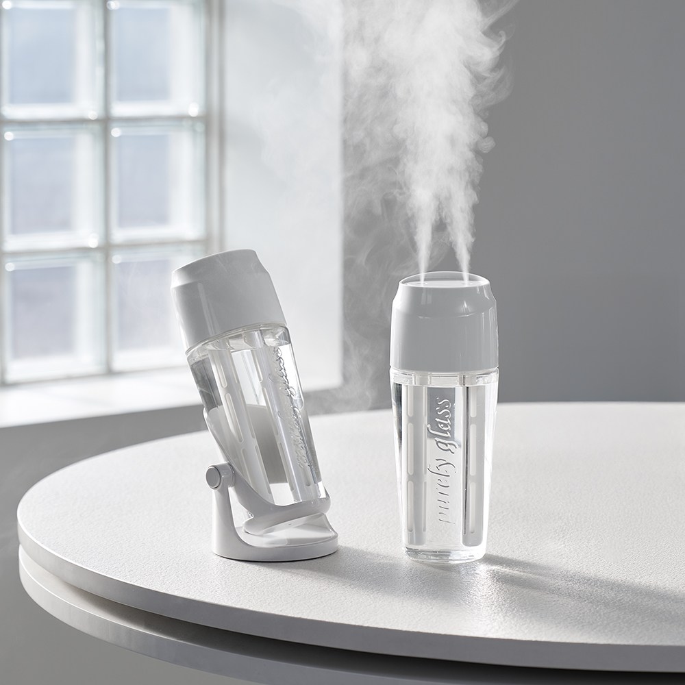 프롬비 듀얼분사 글래스 무선 가습기 082GFPC, 화이트, 1개 52,800원