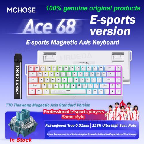 게이밍 기계식 키보드 MCHOSE Ace 60 Pro 68 자기 축 기존 0.01ms 대기 시간 RT 0.01mm 128K 게임용 맞춤형 Esports 92,860원