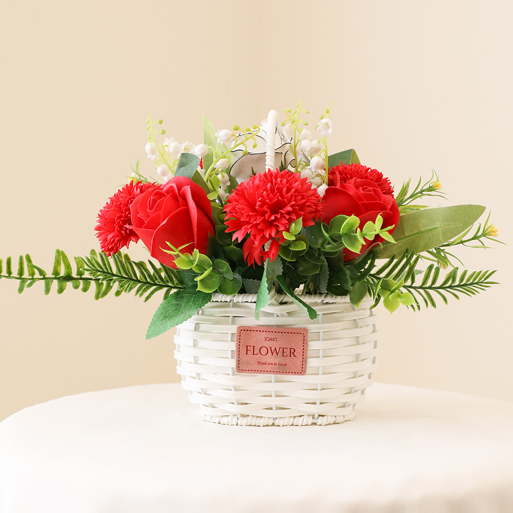 어버이날 카네이션 비누 꽃 장미 선물 벨라 카네이션바구니, 벨라 카네이션 레드, 1개 14,900원
