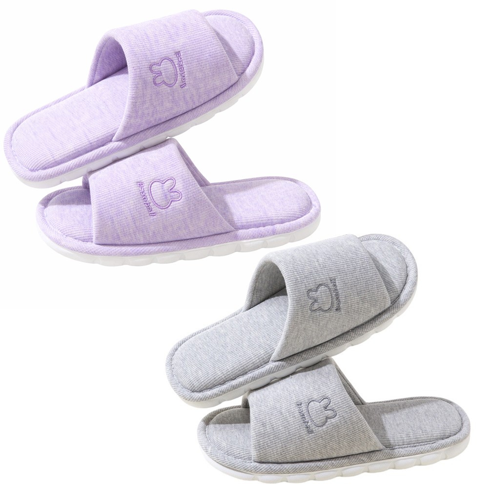 주니로와 푹신한 1+1 층간소음방지 커플 토끼 슬리퍼, 퍼플+그레이, 1개 23,900원