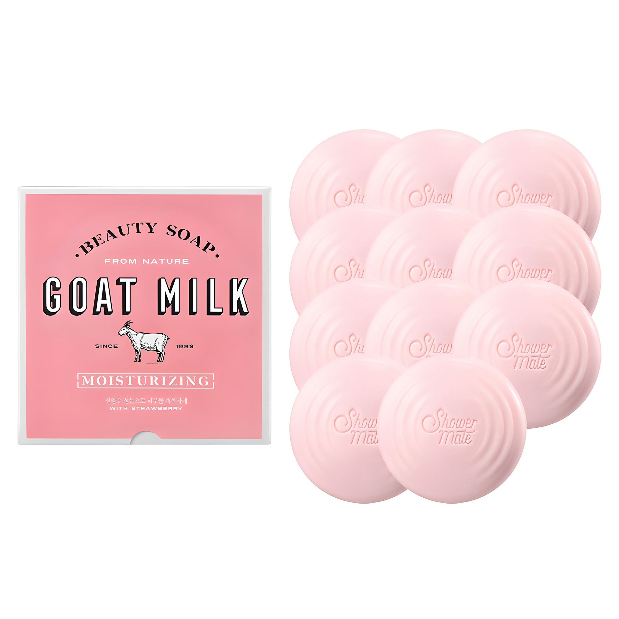 샤워메이트 뉴 산양유 목욕비누 딸기 10,700원