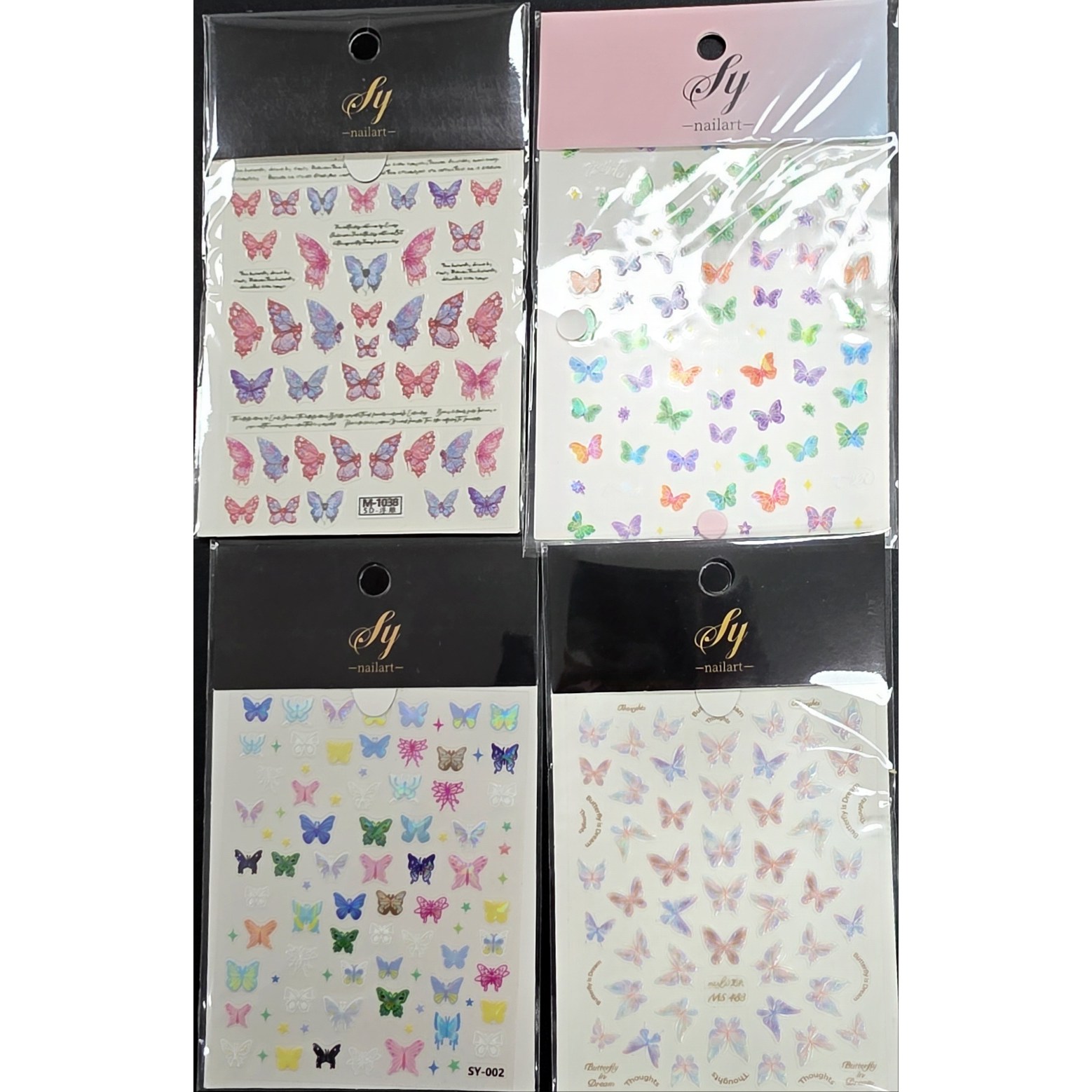 샵글로벌 3D 나비 입체 메이크업 스티커 페이스페인팅 네일스티커, 1개, 나비4종세트 7,900원