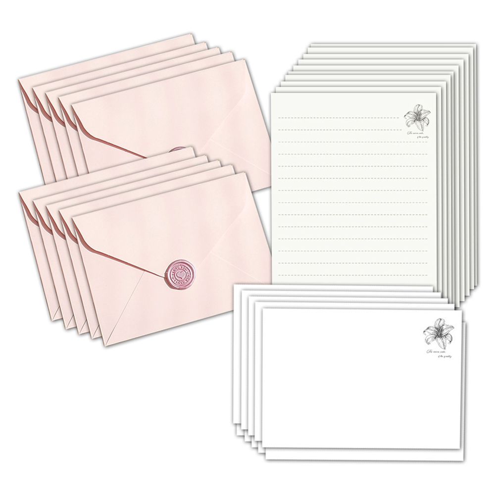 만들하비 고급 실링 스티커 편지지 카드 세트 소형, 핑크, 10세트 35,000원
