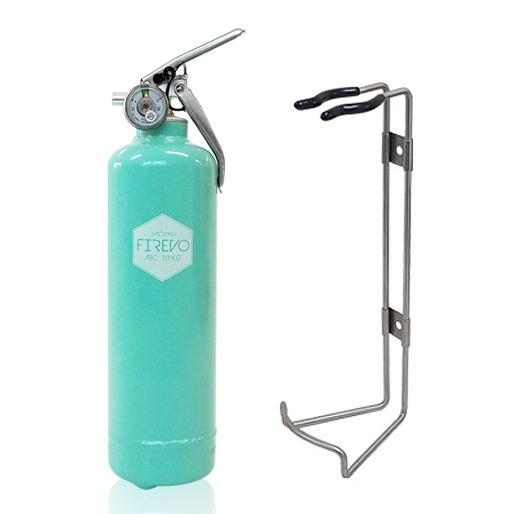 NEW 뉴 피레보 FIREVO 디자인 소화기 벌크와 스텐벽부거치대 / ABC 분말 예쁜 실용적 선물용 가정용 54,900원