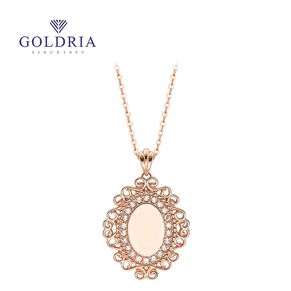 골드리아 14k 18k 미러레이스 오벌/써클 일체형목걸이 [2종 택1] 1,466,000원