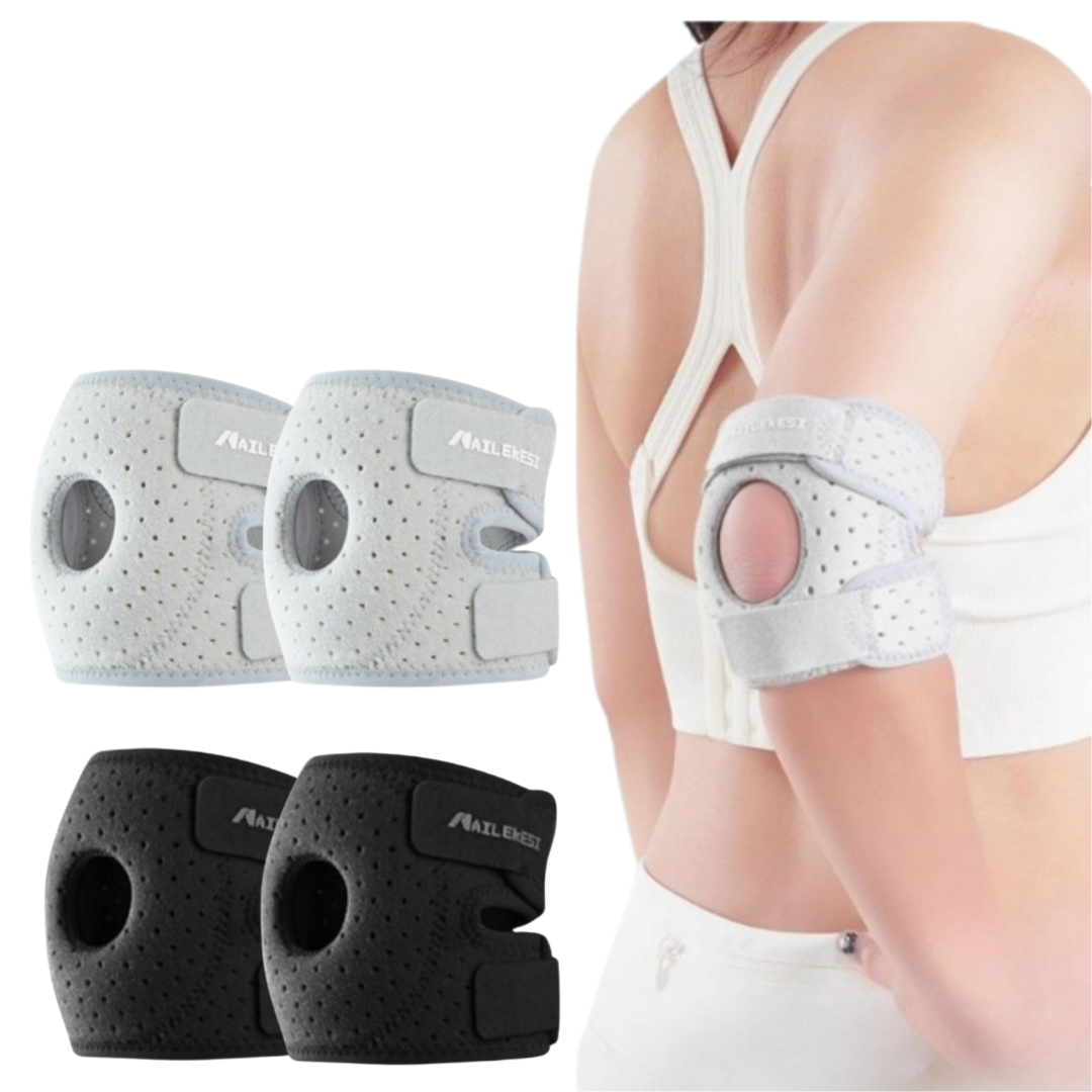 이즈몰 남녀공용 테니스 농구 골프 팔꿈치 엘보 보호대, 블랙, 2개 20,710원