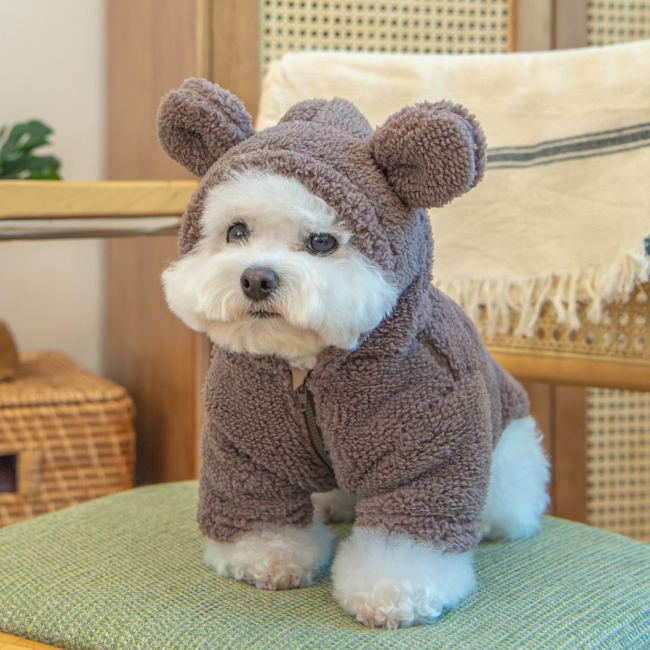 올치 반려동물 후리스 애니멀 기모 플리스 후드 집업 TS6340, 브라운, 1개 32,700원