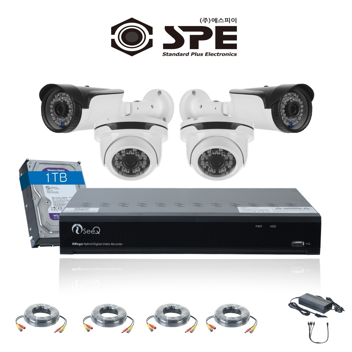 500만화소 cctv 풀세트 국산카메라 실내외겸용 4채널/녹화기 800만화소로 무료업그레이드, 선택5 :실내2/실외2개 카메라 세트, 1개 408,000원