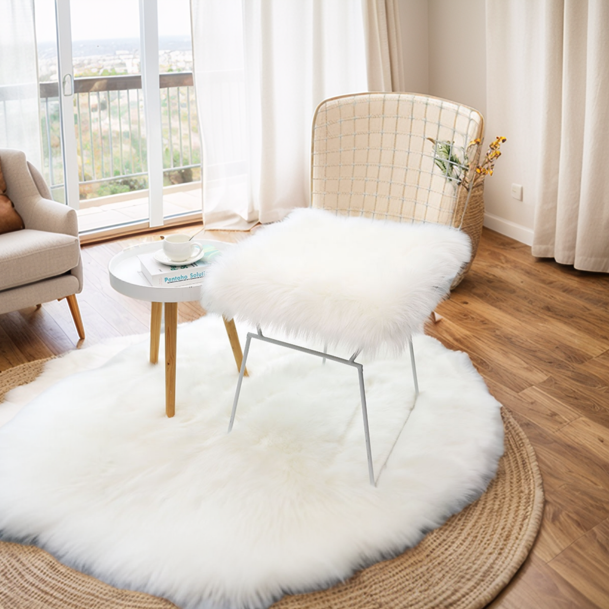 초코로드 풍성퍼 따뜻한 페이크퍼 양털방석 17,900원