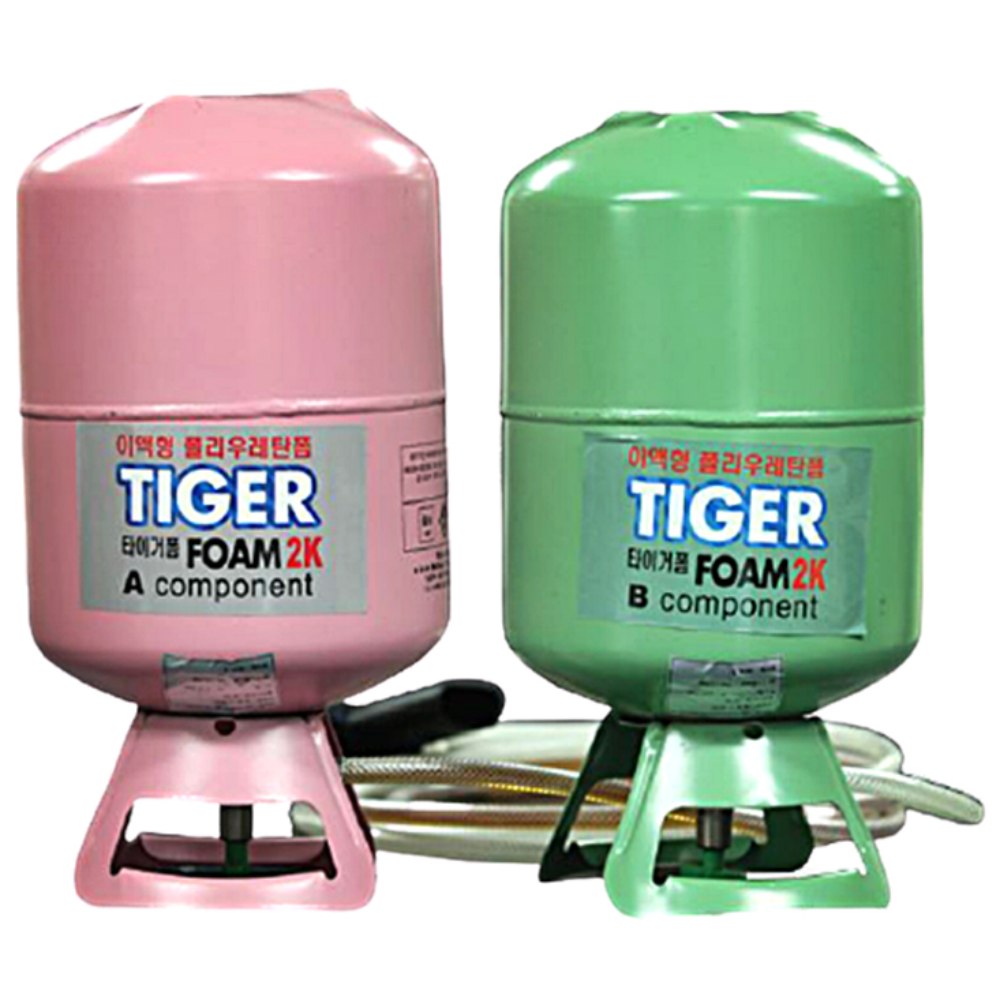 우레탄폼 이액형 타이거폼 2K 단열 스프레이 경질 연질 폴리우레탄폼 뿜칠 전문가용, 1개, 현재가 365,000원
