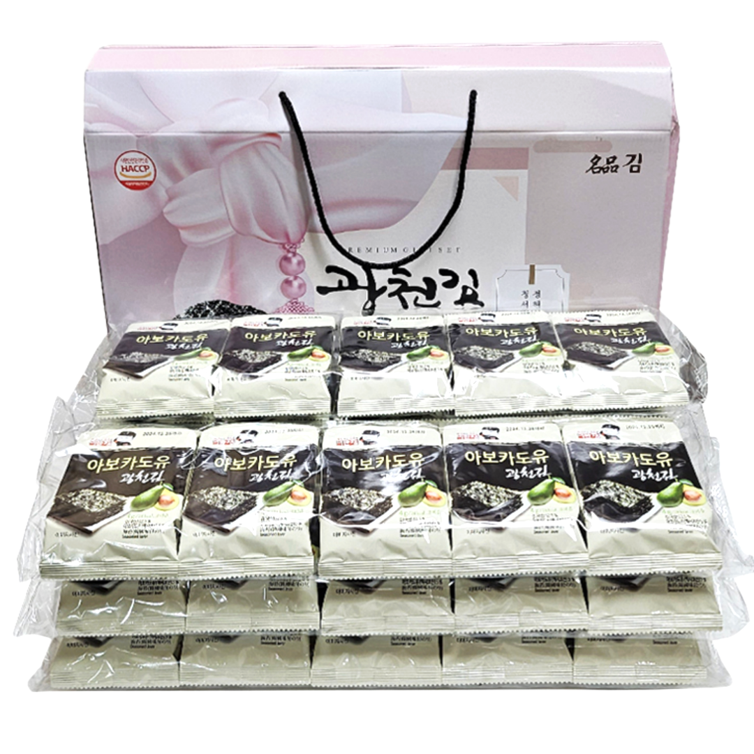 참새마켓 고소한 아보카도유 광천김 선물세트, 16개 20,200원
