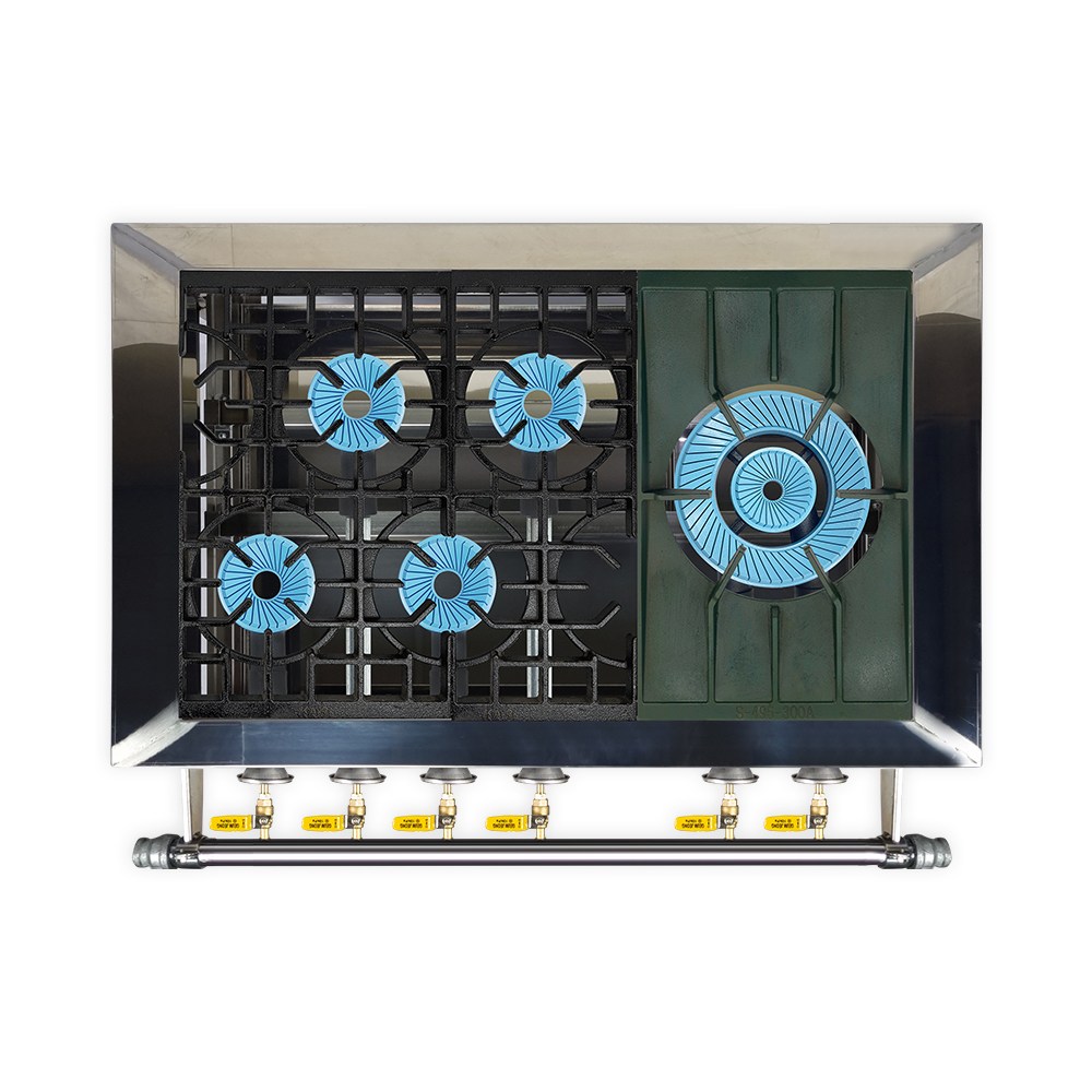 오즈테크 업소용가스렌지 원형+일반상판 900렌지 21-14화구(우) 2.5세대 세라믹, LNG, 높은/0.8t 712,800원