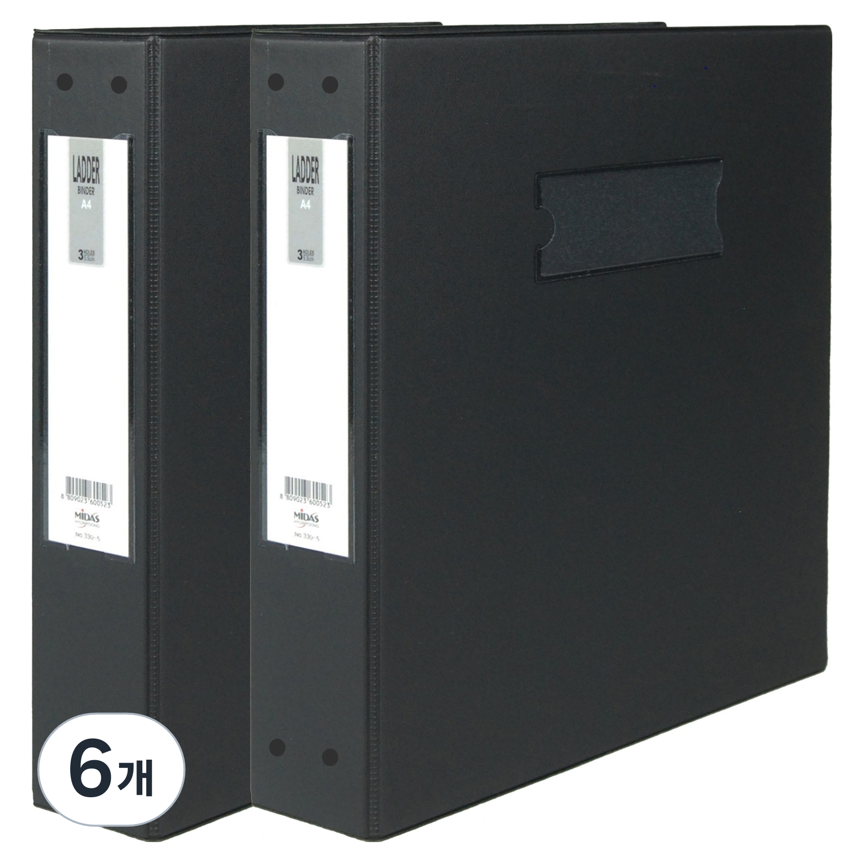 마이다스 PVC 고주파 A4 사다리 바인더 3공 5cm, 흑색, 6개 37,500원