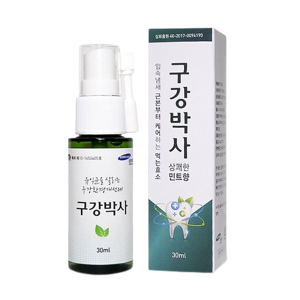 [특허] 구강박사 생효소 입냄새제거 구강스프레이 뿌리는 구강청결제 마우스스프레이 아토피인증 발효증류원액 천연 가글, 1개, 30ml 15,600원