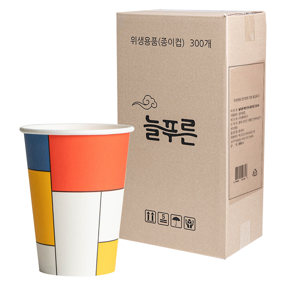 늘푸른 패턴 인쇄 종이컵 380ml, 1개, 300개입 24,800원