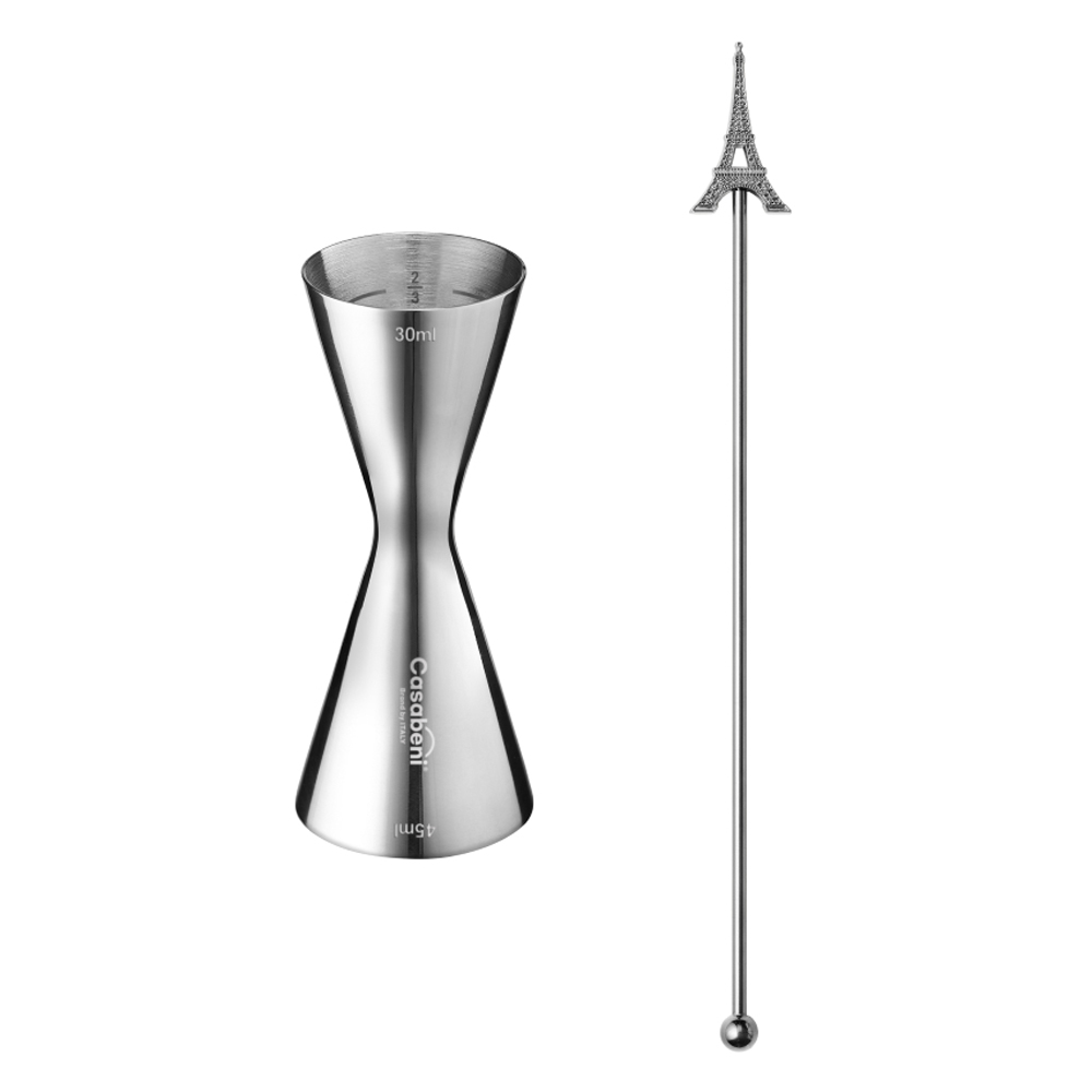 까사베니 홈텐딩 칵테일 올스텐 계량 지거 30ml / 45ml + 에펠 머들러 세트 18,280원