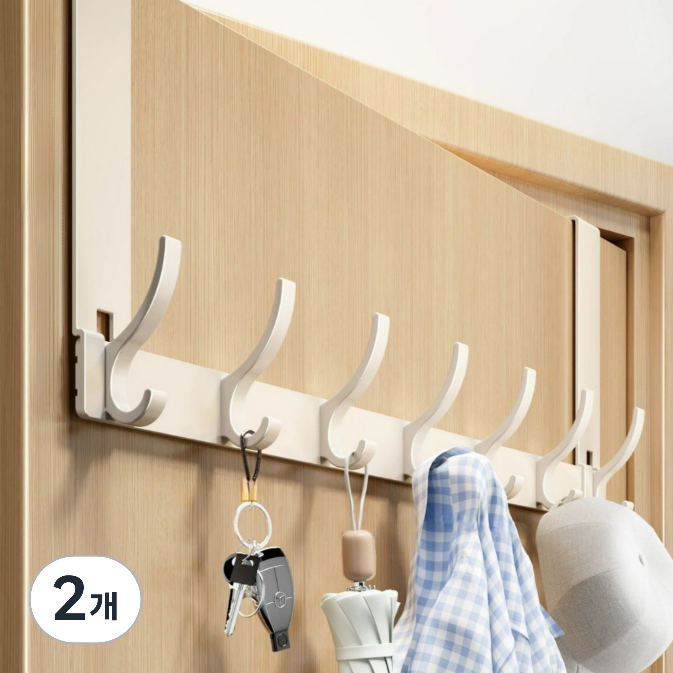 해피위더스 무타공 방문 걸이 도어 행거 28cm 14구 17,900원