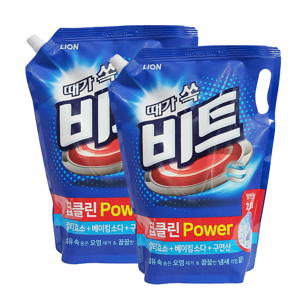 비트 딥클린파워 액체세제 파우치형 일반용, 2L, 2개 11,460원