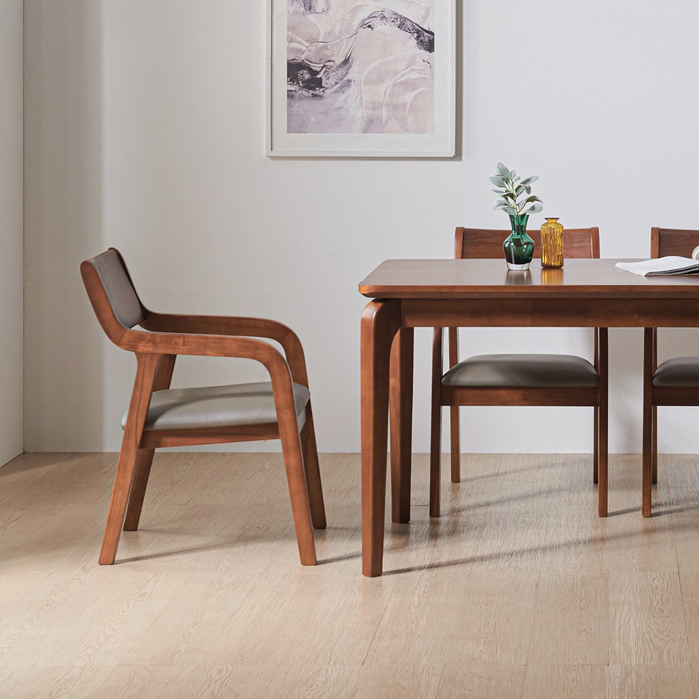 라로퍼니처 라인 1400 참죽나무 원목 4인 식탁 세트 602,000원