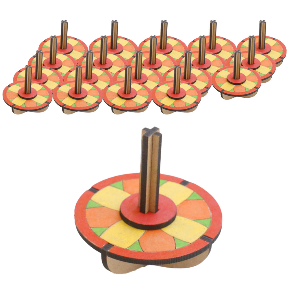 민화샵 나무 팽이 만들기재료, 단청팽이A(TDPWD0115), 20개 14,300원