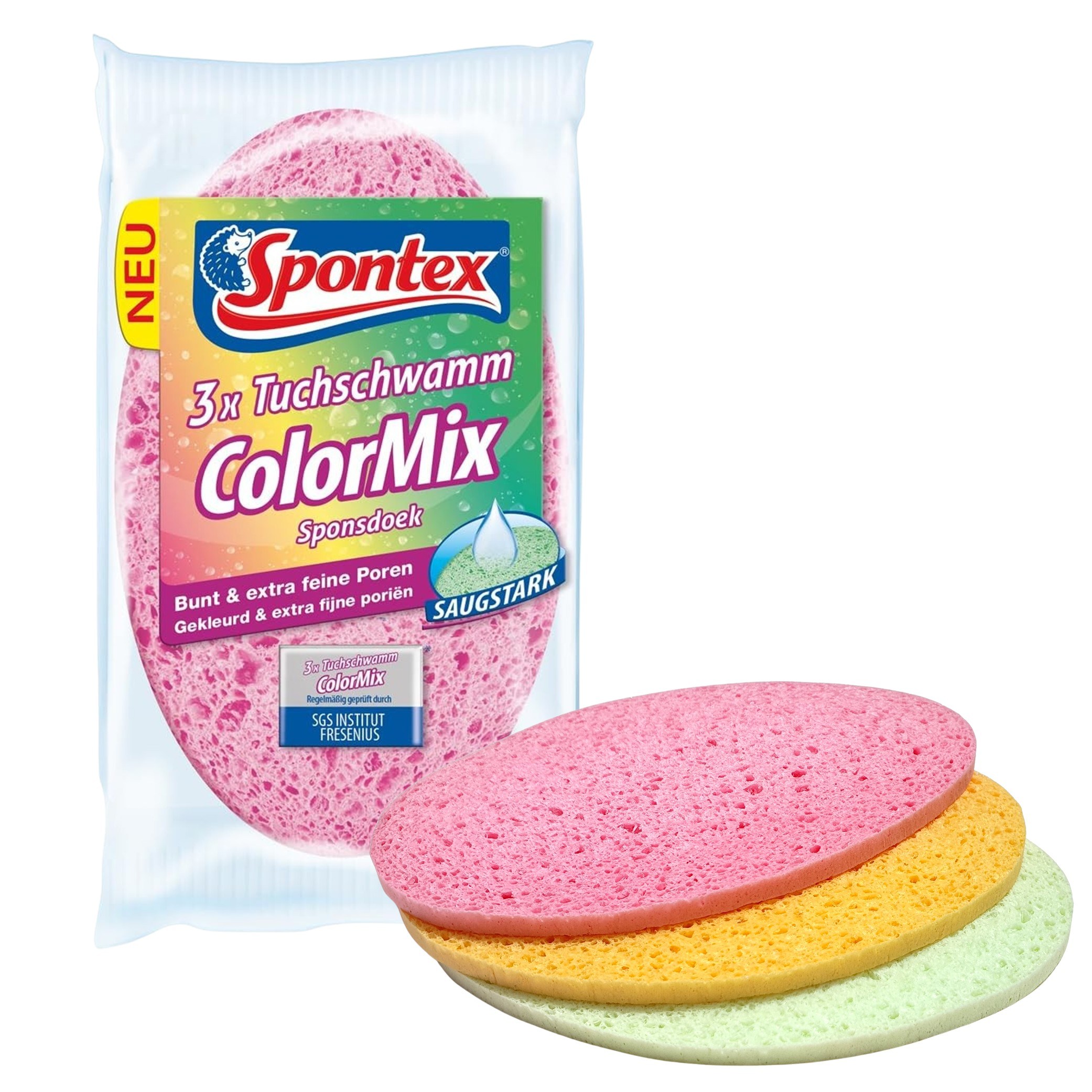 스폰텍스 프랑스 셀룰로오스 스폰지 수세미 컬러믹스 ColorMix_제로스크래치 제로미세플라스틱 생분해 100% 3,980원