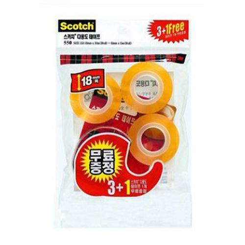 3M 스카치 다용도 테이프 디스펜서 #581D (18mmx15m) + #550리필 (18mmx30m) 3입 6,200원