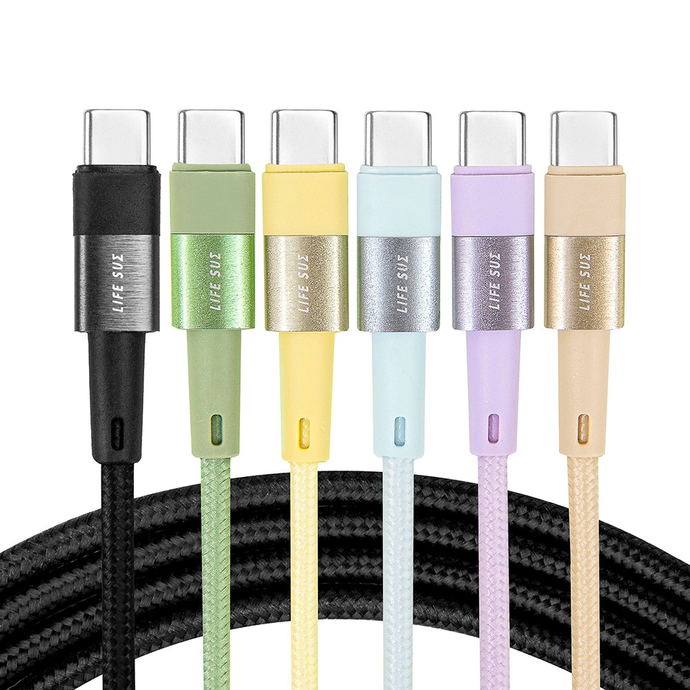 라이프썸 C to C 타입 60W 고속충전 케이블 1.5M (LFS-HA62) 5종, 1개, 블랙, 150cm 3,500원