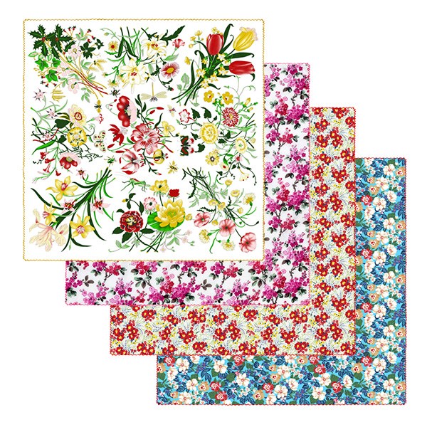 국내생산 / 손수건 10개 엠보큐티 / 플라워 잔꽃 패턴 / 단체 손수건 / 꽃무늬 34,000원