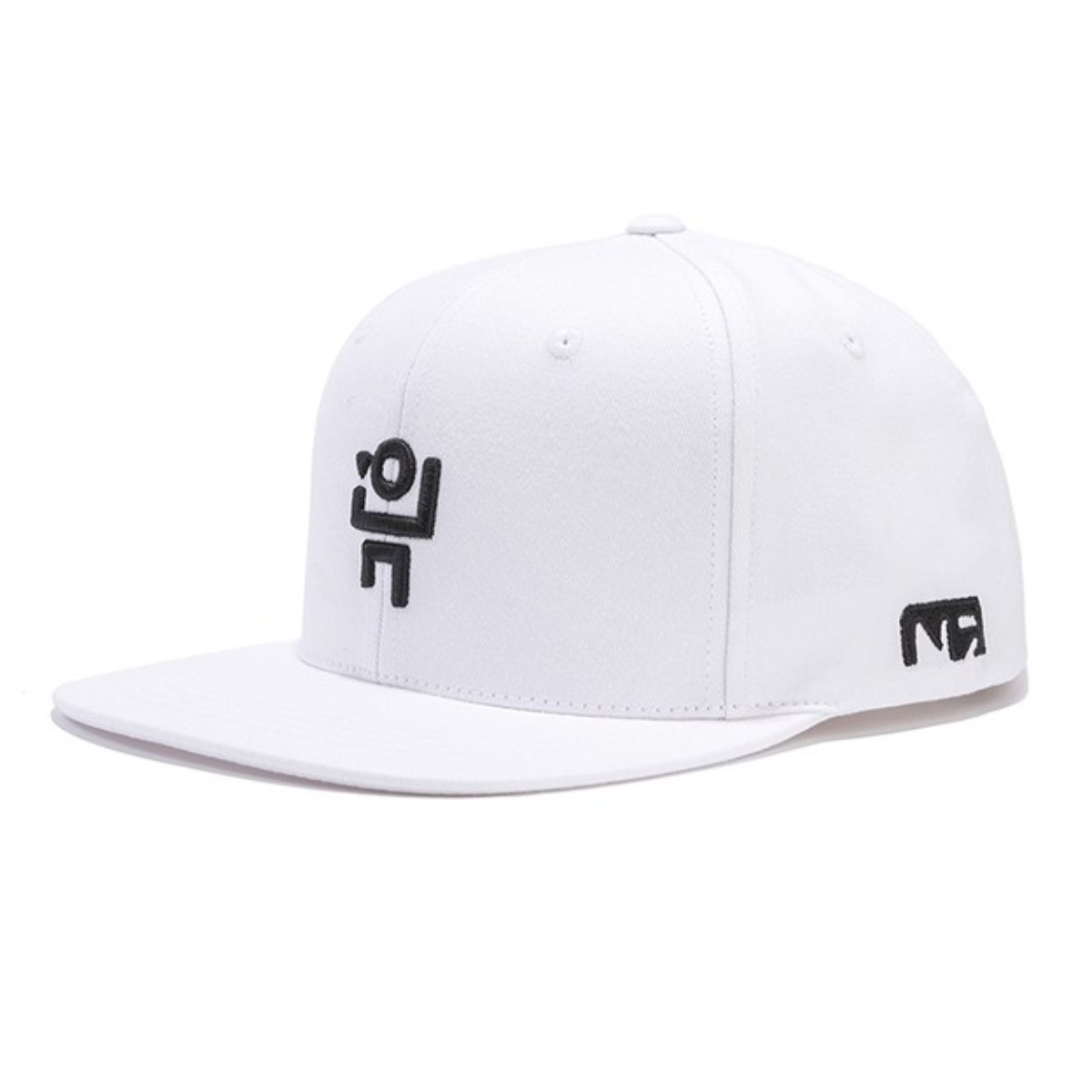 뉴즐 심볼 빅 로고 시그니처 스냅백 화이트 블랙자수 48,000원