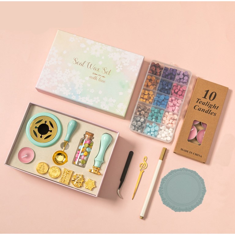 실링왁스 세트 청첩장 도장 인장 씰링 다꾸 선물 스탬프 패키지 다이어리 엽서 19,900원